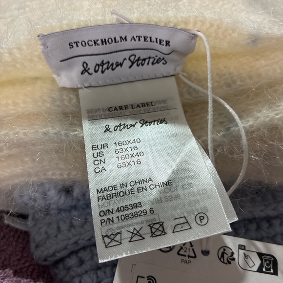 NWT & Other Stories Cream/Ivory Knit Scarf - Picture 6 of 7